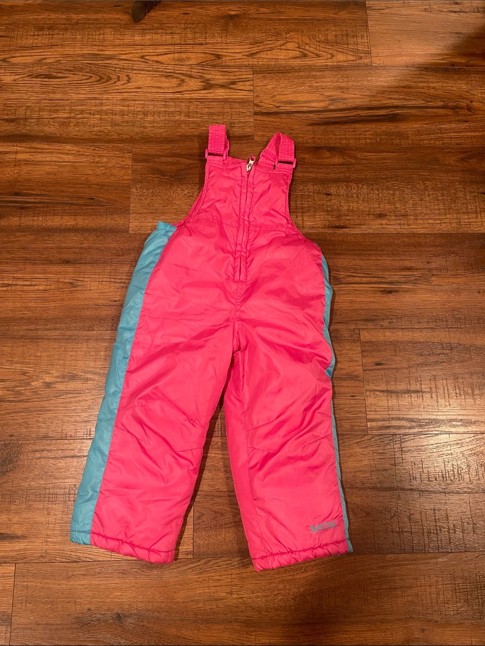 Kids Pink and Light Blue Snow Bib Pants